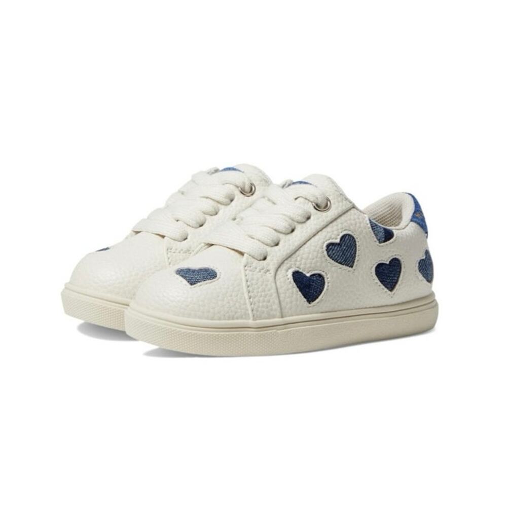 W/Box Kurt Geiger Mini Lane Love ‘Denim Hearts’ Toddler Sneakers- SZ 5 C